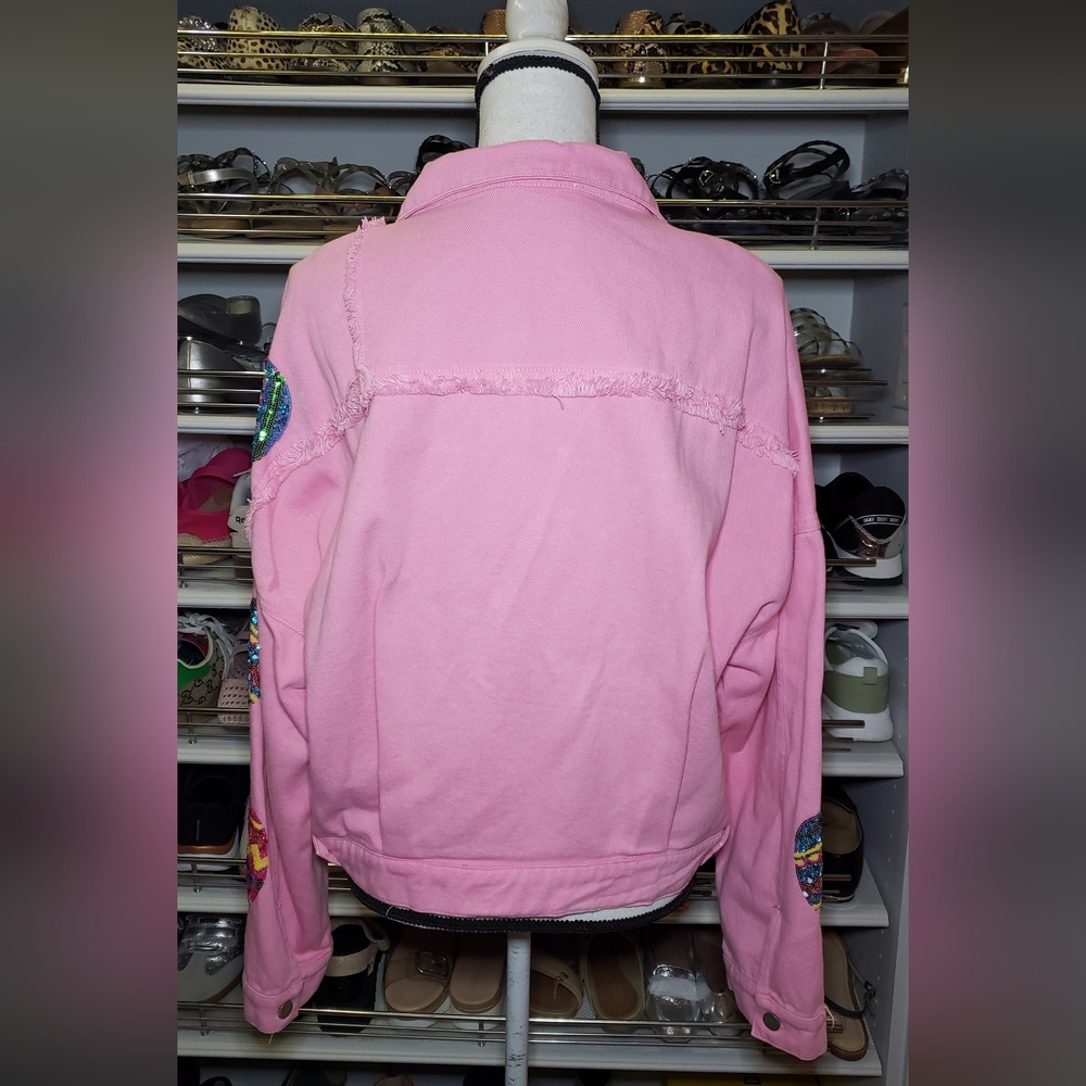 Egg-cellent Shine: Sequin Egg Twill Jacket - Picture 3 of 8